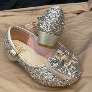 Silver Girls Dress Shoes